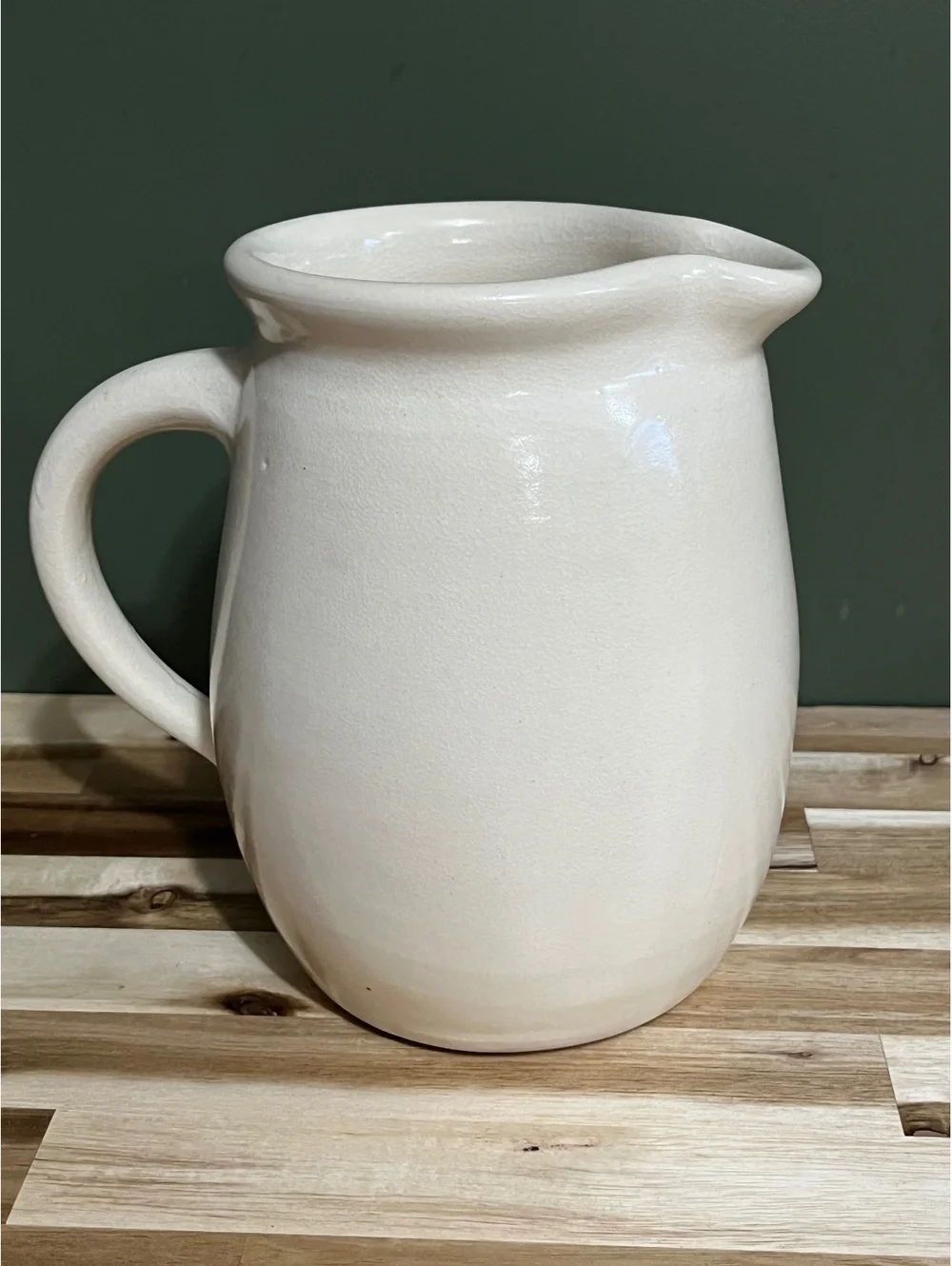 East Texas Pottery Hand-Painted Floral Heart Ceramic Pitcher, Microwave and Dish